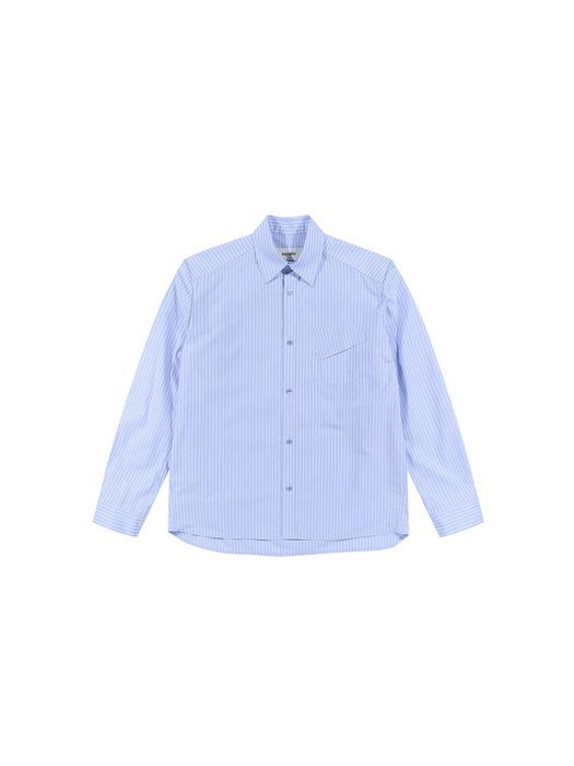 Fold-detail shirt (Blue)