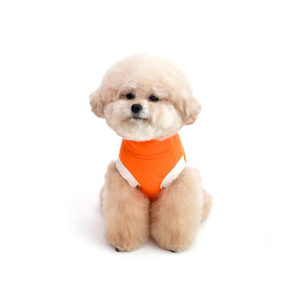 KINI DAILY TURTLENECK SLEEVELESS-ORANGE(슬리브)