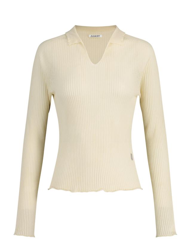 SHEER COLLARED TOP IN TENCEL