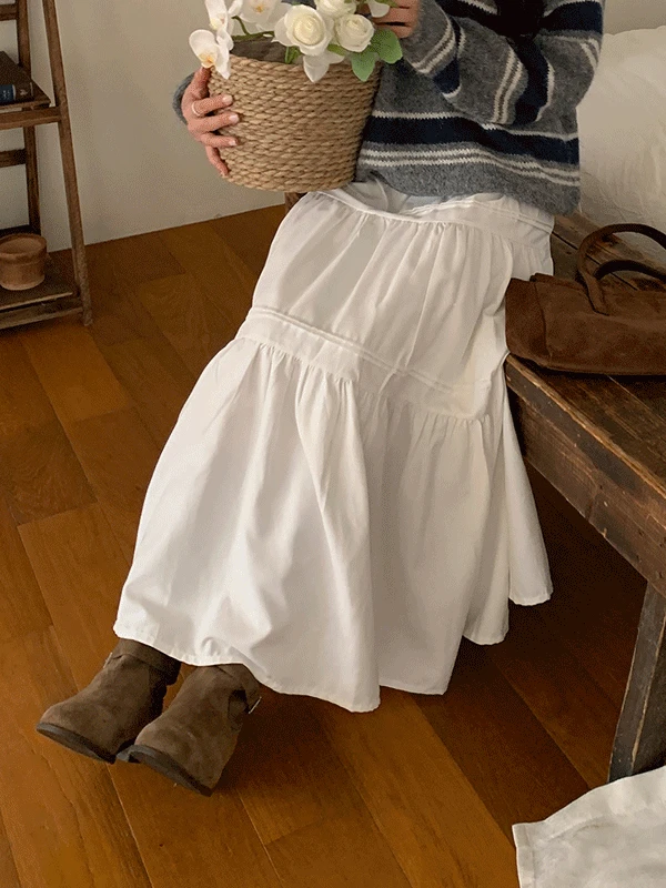 [안감O/만능코디]러디 스웨이드 플레어 캉캉 롱 스커트 (4color)