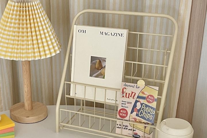 NEW버터컬러 크림 티니 책꽂이 3단