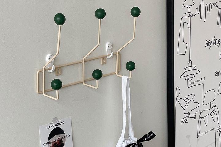 벽걸이 행거 코트 가방 모자 걸이 볼 3볼 3colors