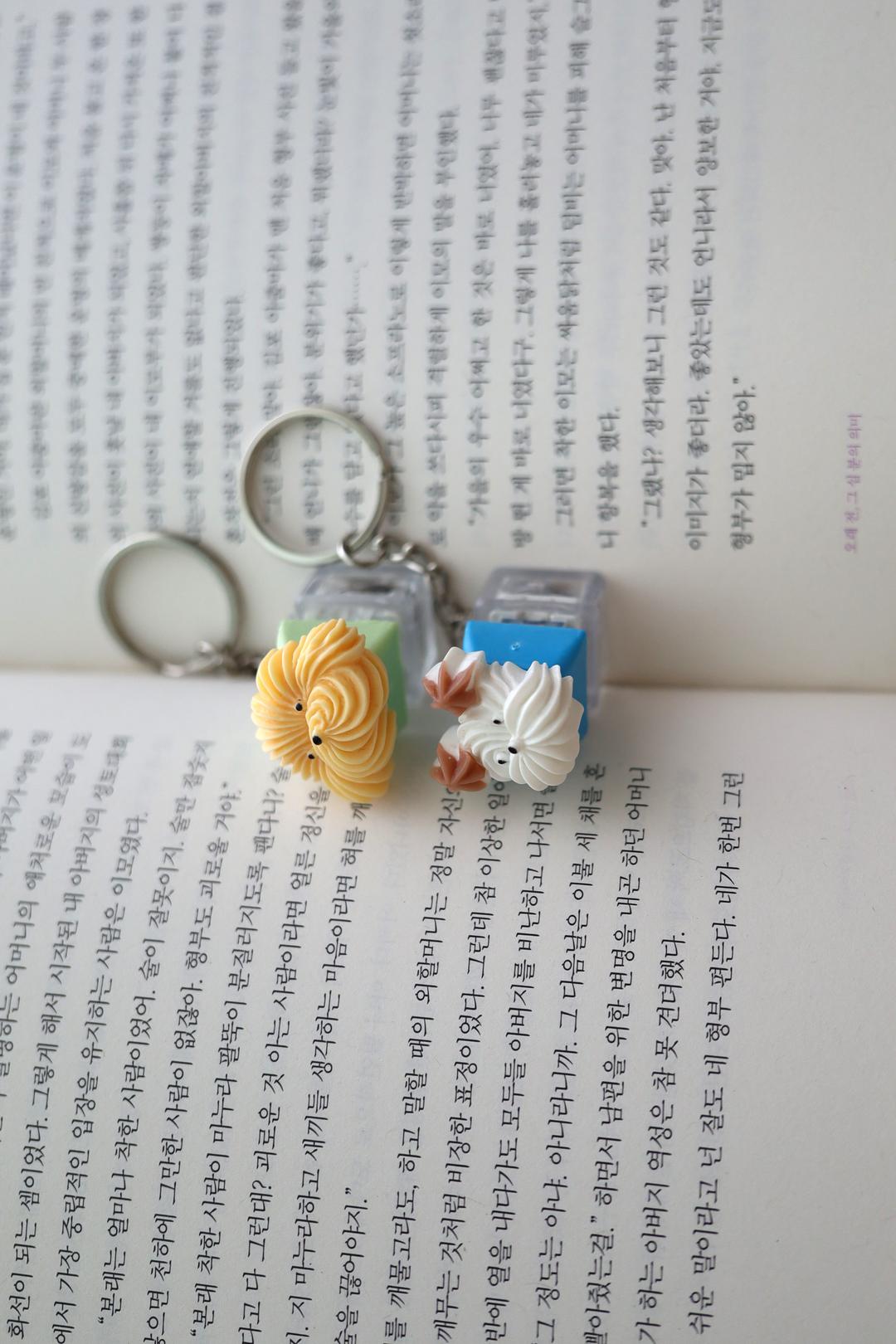 (배송 2-4일소요) Puppy Key-cap keyring [2color]