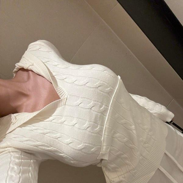 캥거루 니트 후드 (4color)