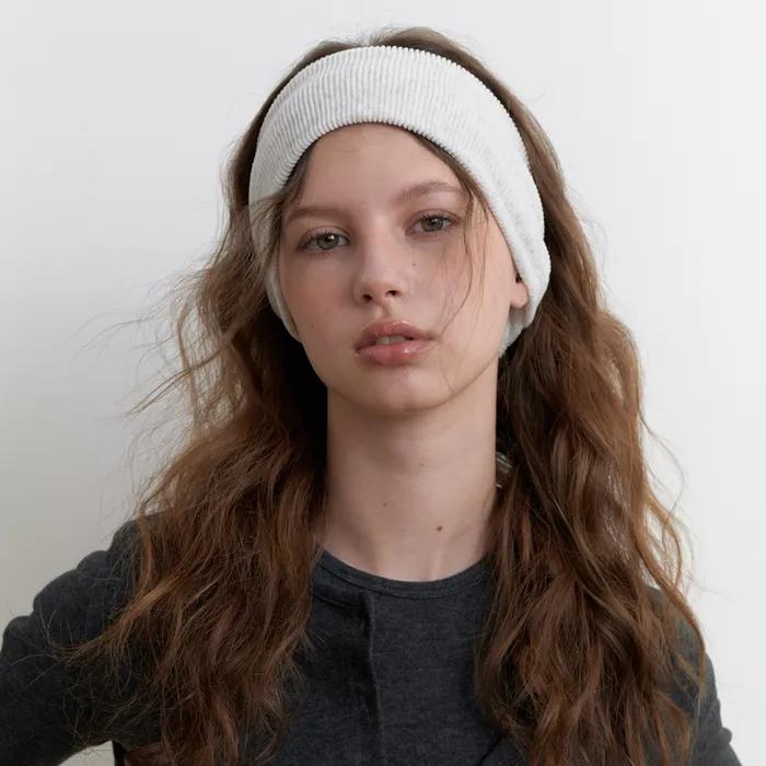 natural back point band - melange gray