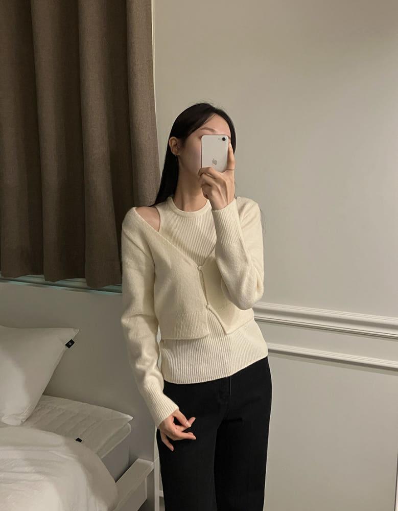 [무료배송]코코 레이어드 니트 set(4컬러)