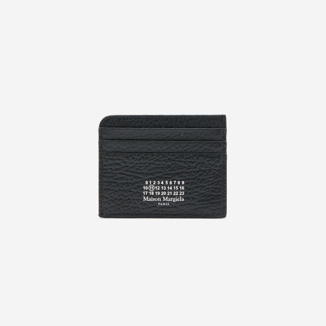 Maison Margiela Numbers Logo Grainy Leather Card Holder Black