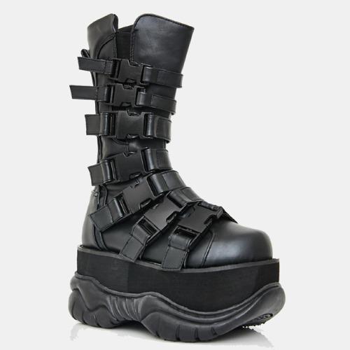 [DEMONIA] 넵튠 멀티스트랩 테크 미드카프 플랫폼 부츠