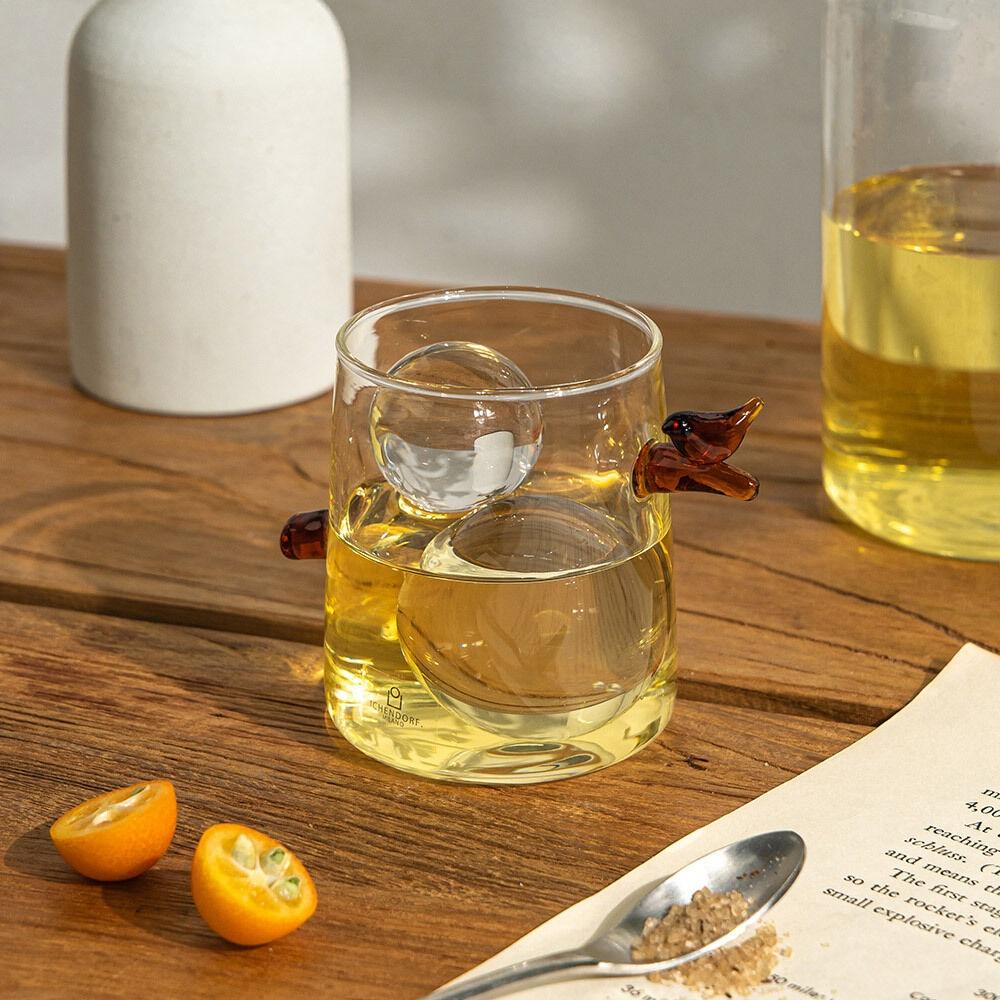 버드 시리즈 엠버 워터 글라스 320ml