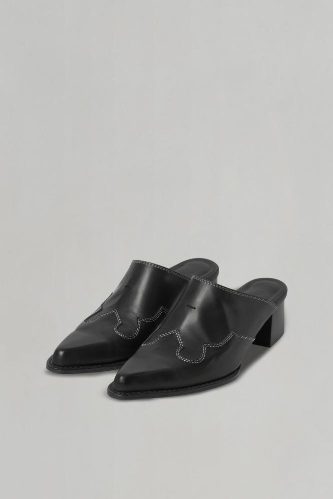 Bota Western Mule Heels black