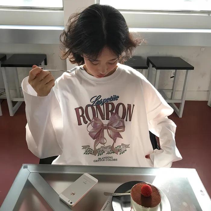 VINTAGE DOUBLE RIBBON LONG SLEEVE WHITE