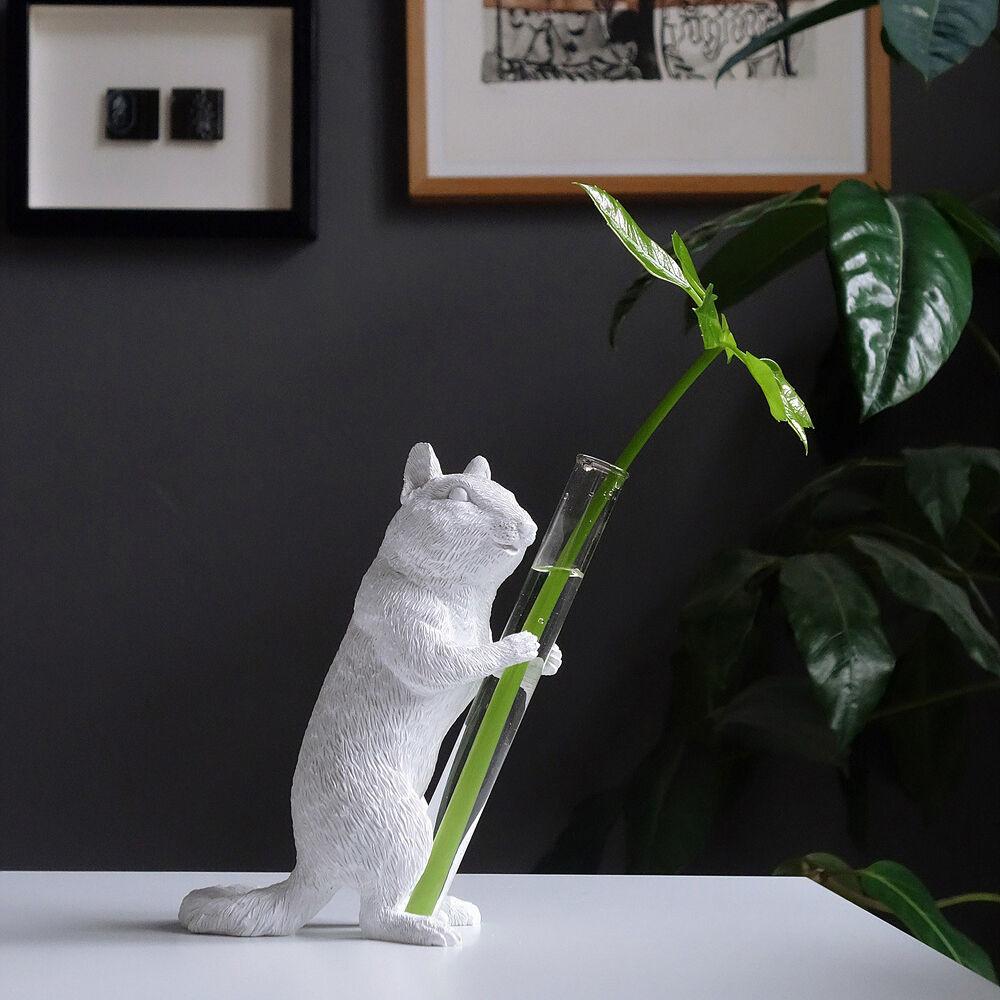 다람쥐 화병 - 스탠다드 Chipmunk Vase - Holding #02
