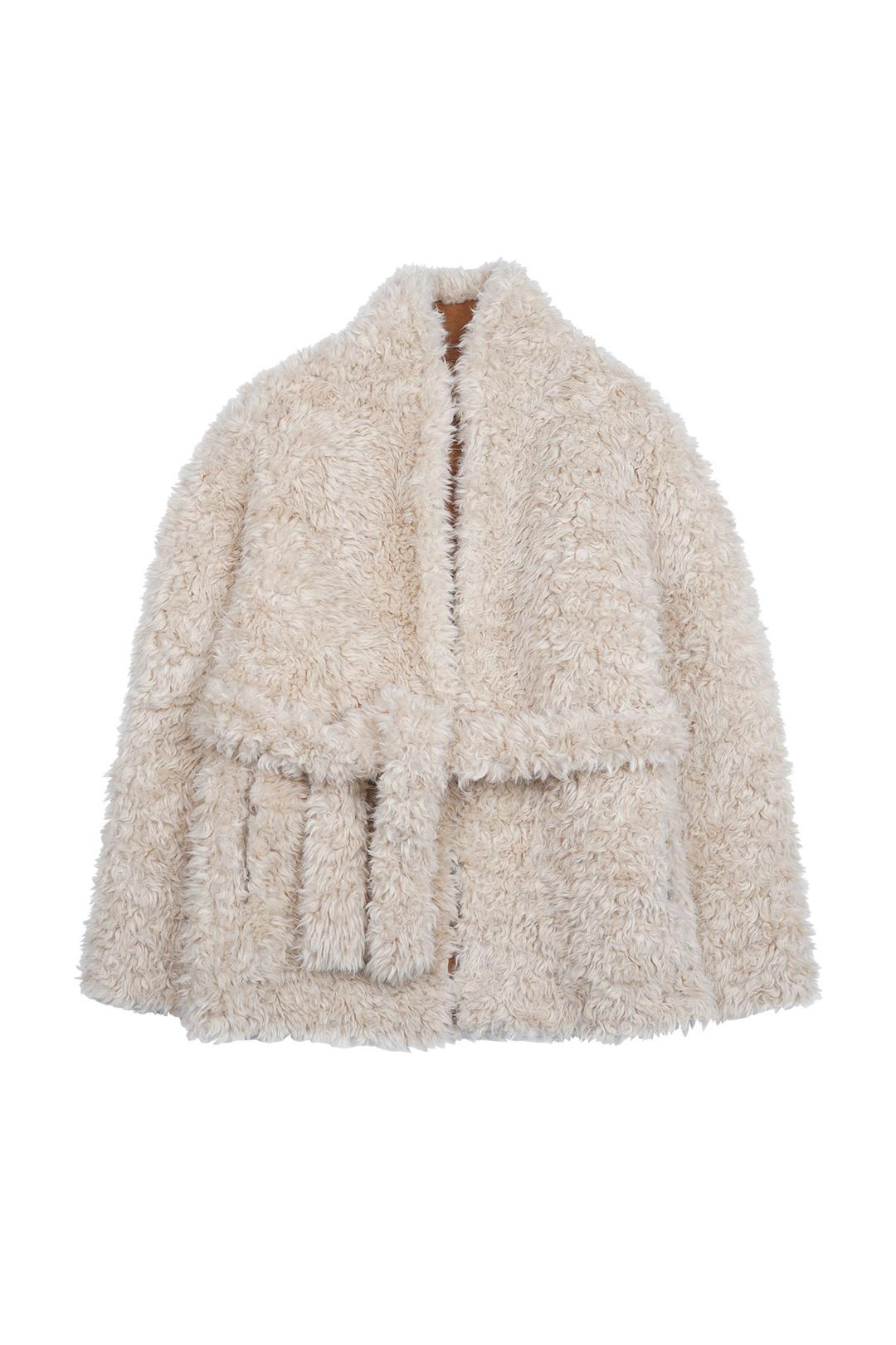 [3RD] STRAP HAIRY FUR JACKET (BEIGE) 11월 중순 예약배송