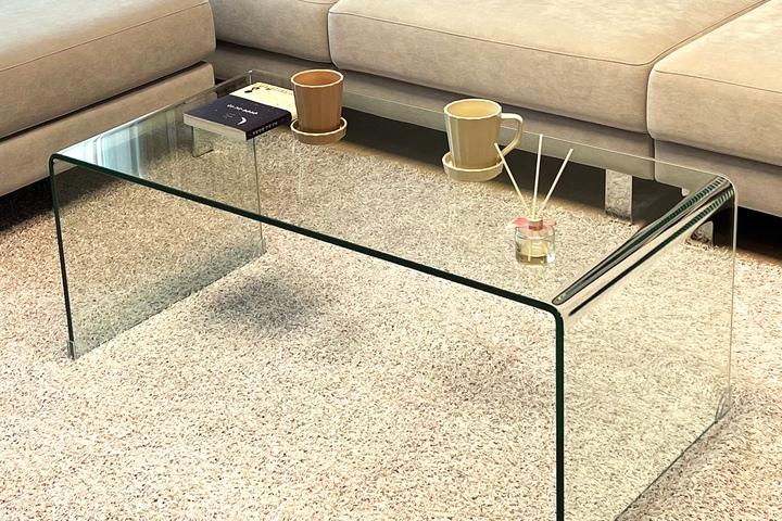 퓨어 테이블 강화유리테이블 거실 소파 카페 사무실 2colors