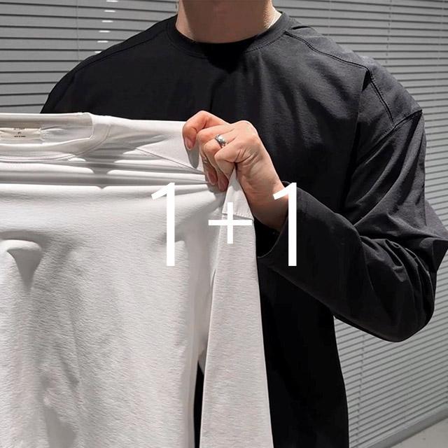 [1+1] 25 S/S  MADE 옥수수 기모 절개 옆트임 긴팔티