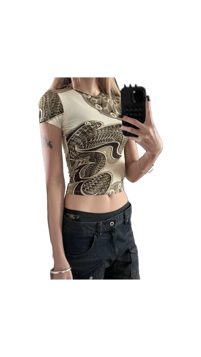 miaou beige t-shirt | 후루츠패밀리