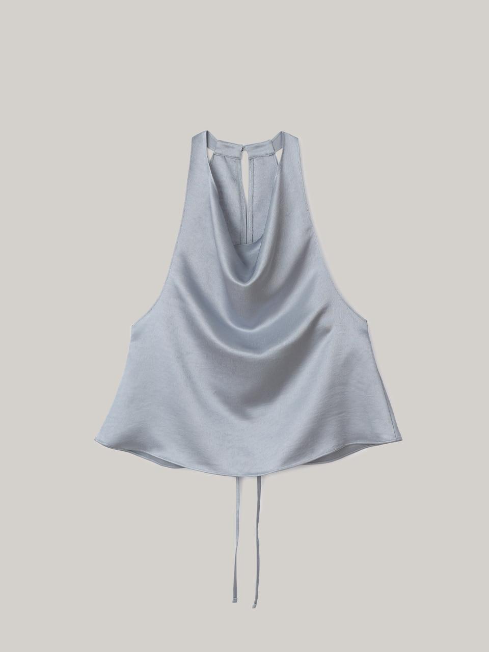 Clock button bustier Powder blue