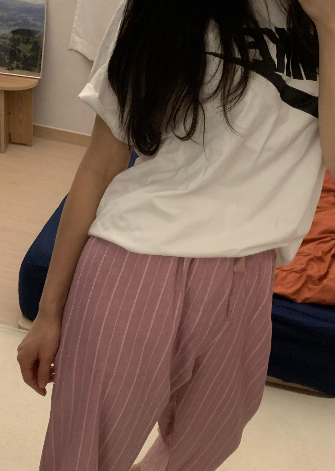 스트라이프 파자마팬츠 핑크잠옷 줄무늬잠옷 잠옷바지 시원한 파자마