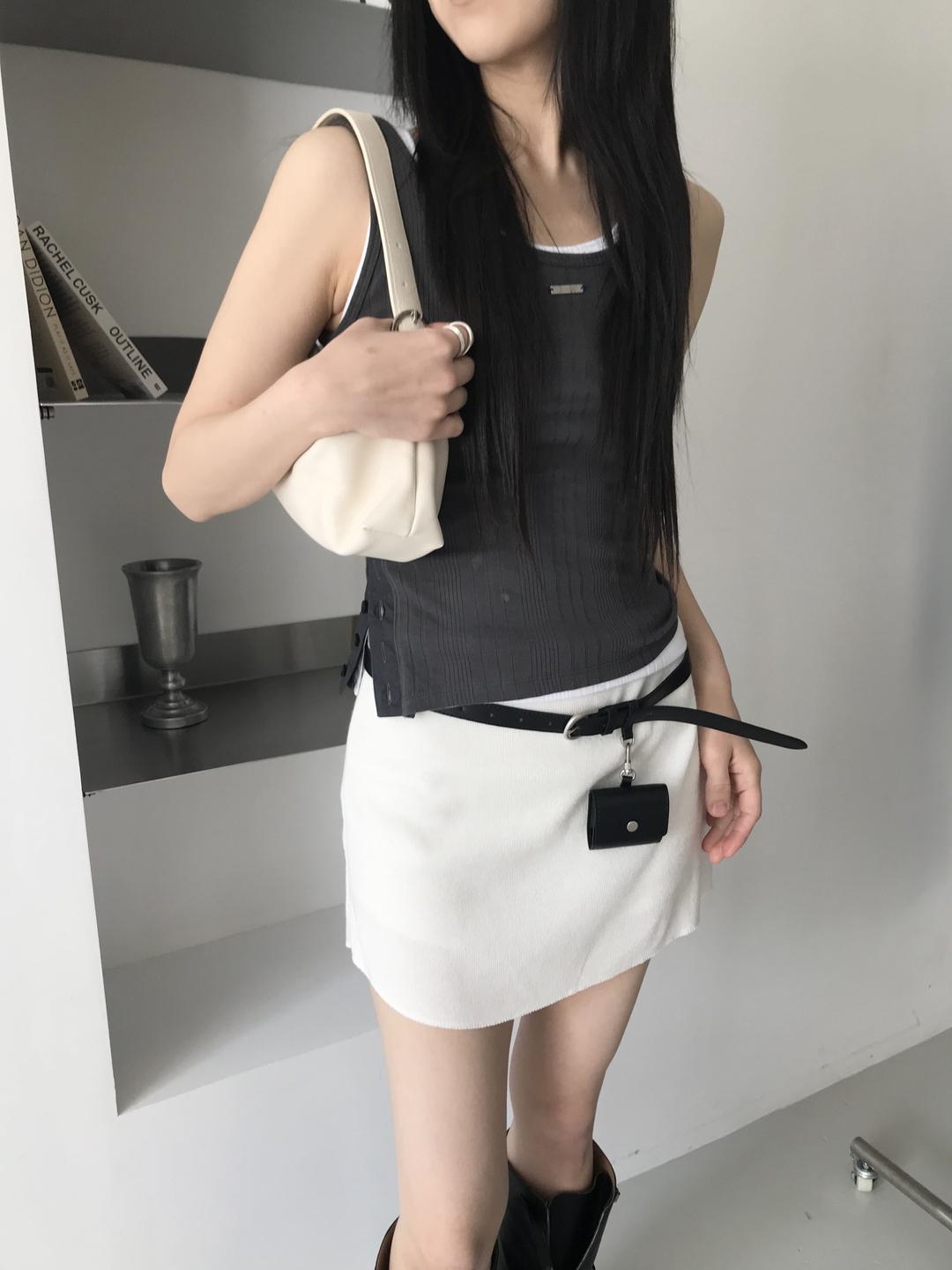side button sleeveless (4colors)
