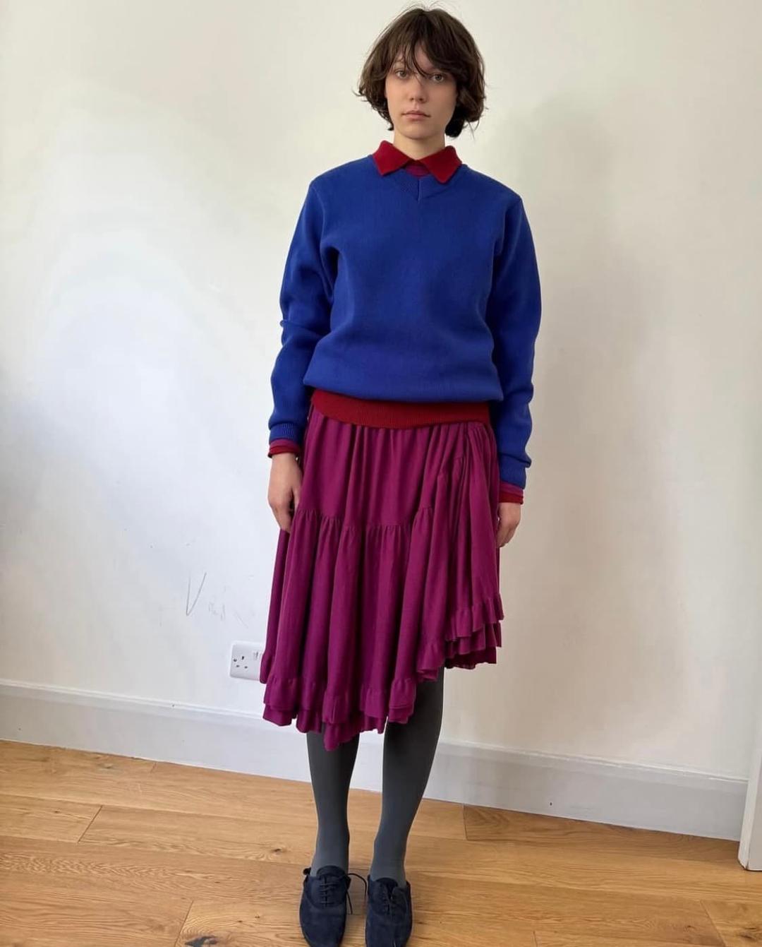 cosmoss 코스모스 프릴 스커트 마젠타 | 후루츠패밀리