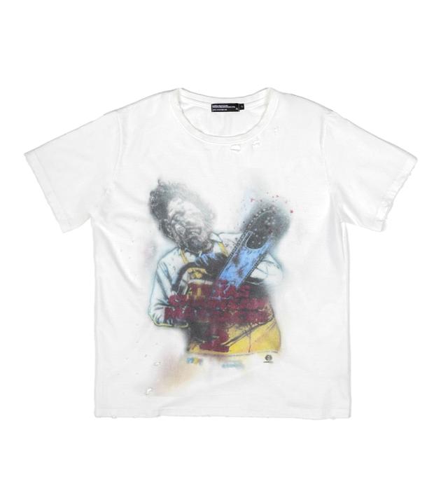 Texas Chainsaw Massacre Vintage Thrashed Short Sleeve - Off White