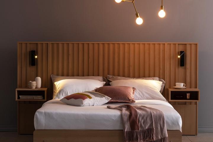 파크 호텔형 조명 수납 침대(매트리스 제외) SS Q