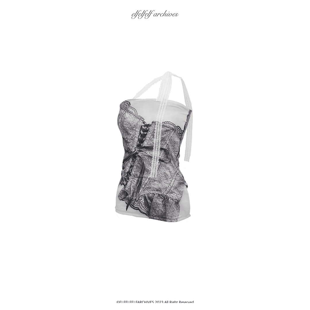 BUSTIER PRINTED TOP[VINTAGE]
