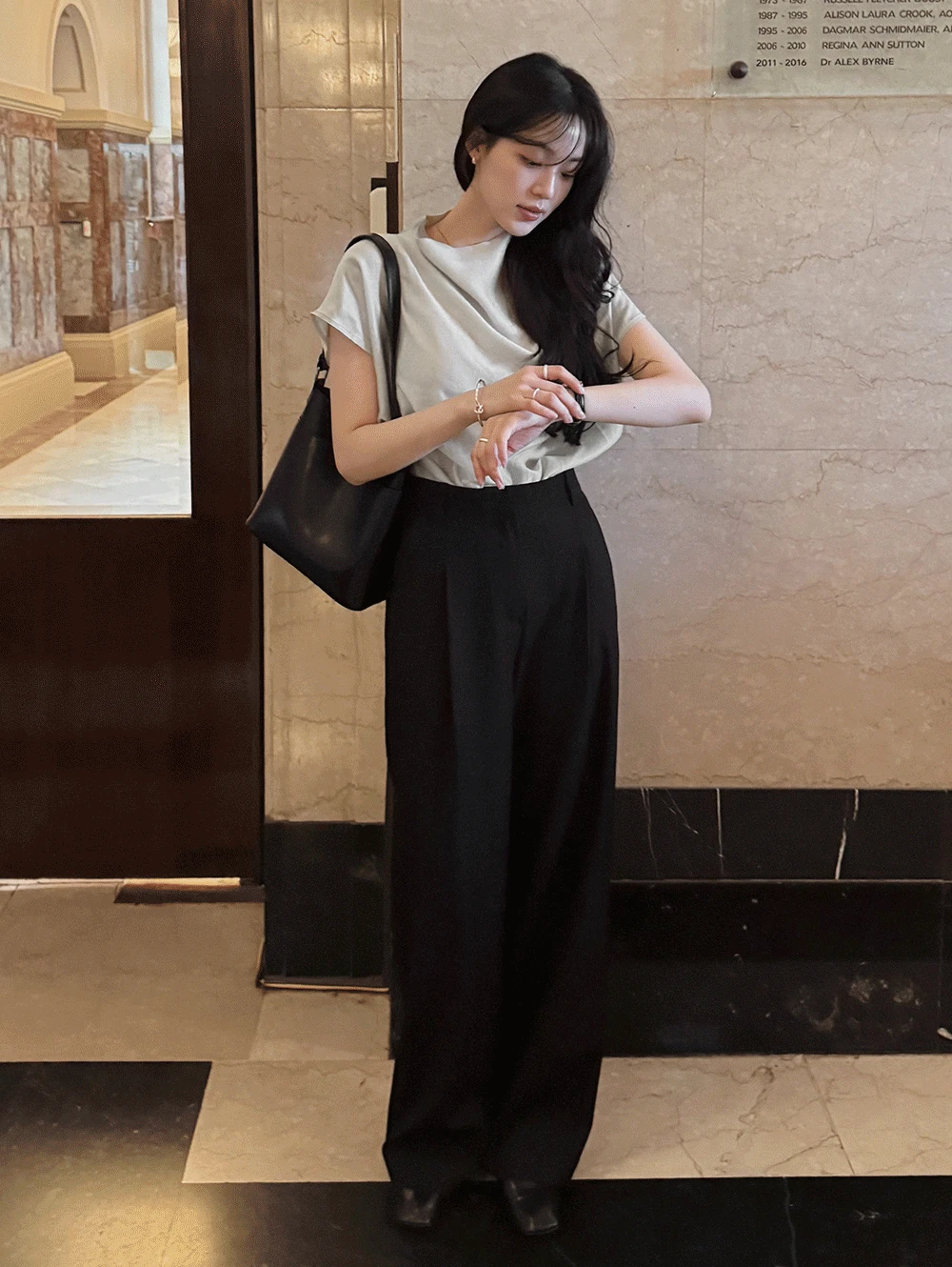 [출근룩,하객룩필수!/오늘드림🚚] made. 모아르 시어 모크넥 블라우스 - 3 color