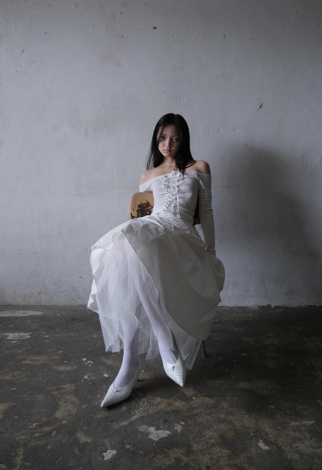 Shirring Rose Sha Skirt, 2color