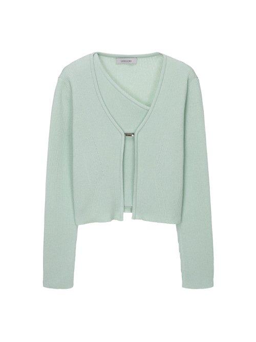 [SET] Knit Tank Top + Cropped Cardigan SS4SD655-31