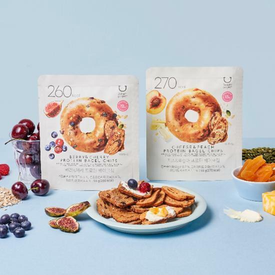 딜라이트 프로젝트 베리&체리, 치즈&복숭아 프로틴 베이글칩