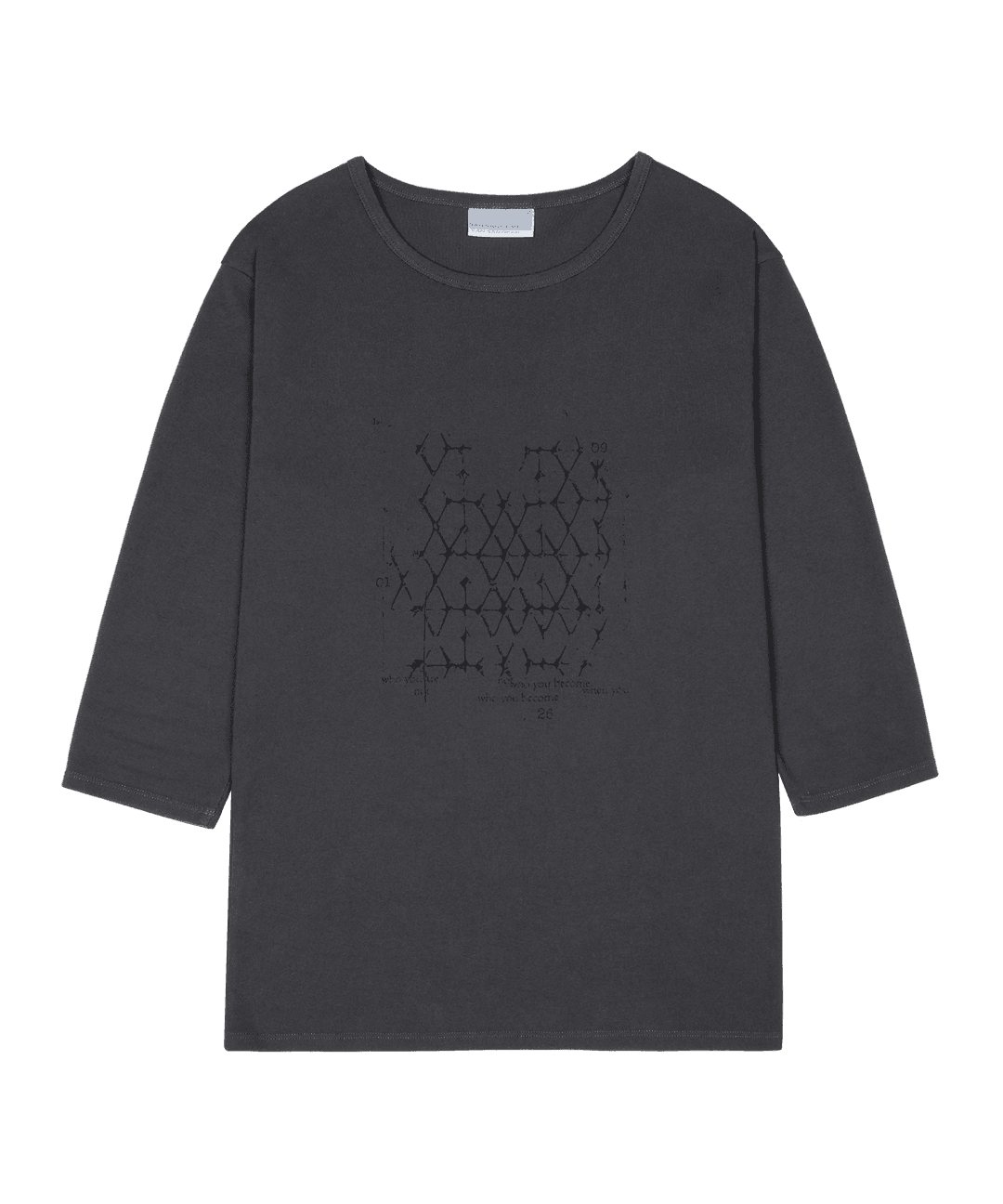 LATTICE T-SHIRT [CHARCOAL]
