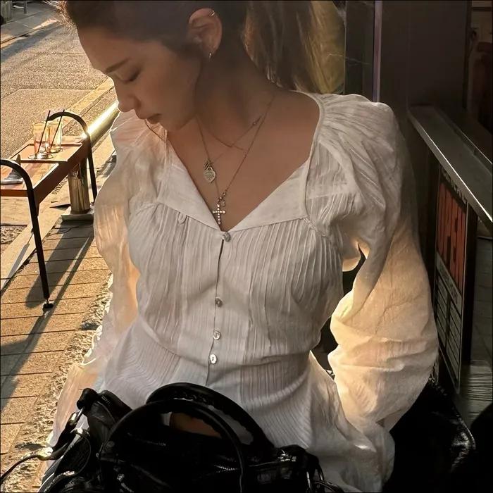 MISTY SHEER BLOUSE (WHITE)