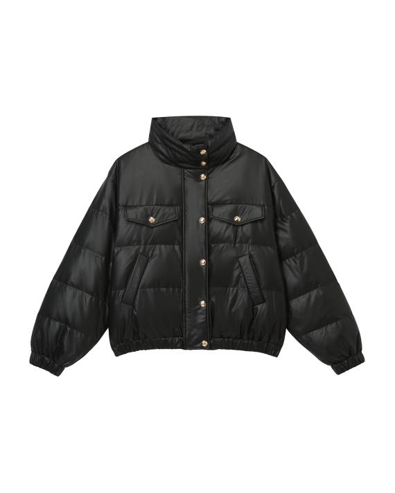 Button down puffer jacket