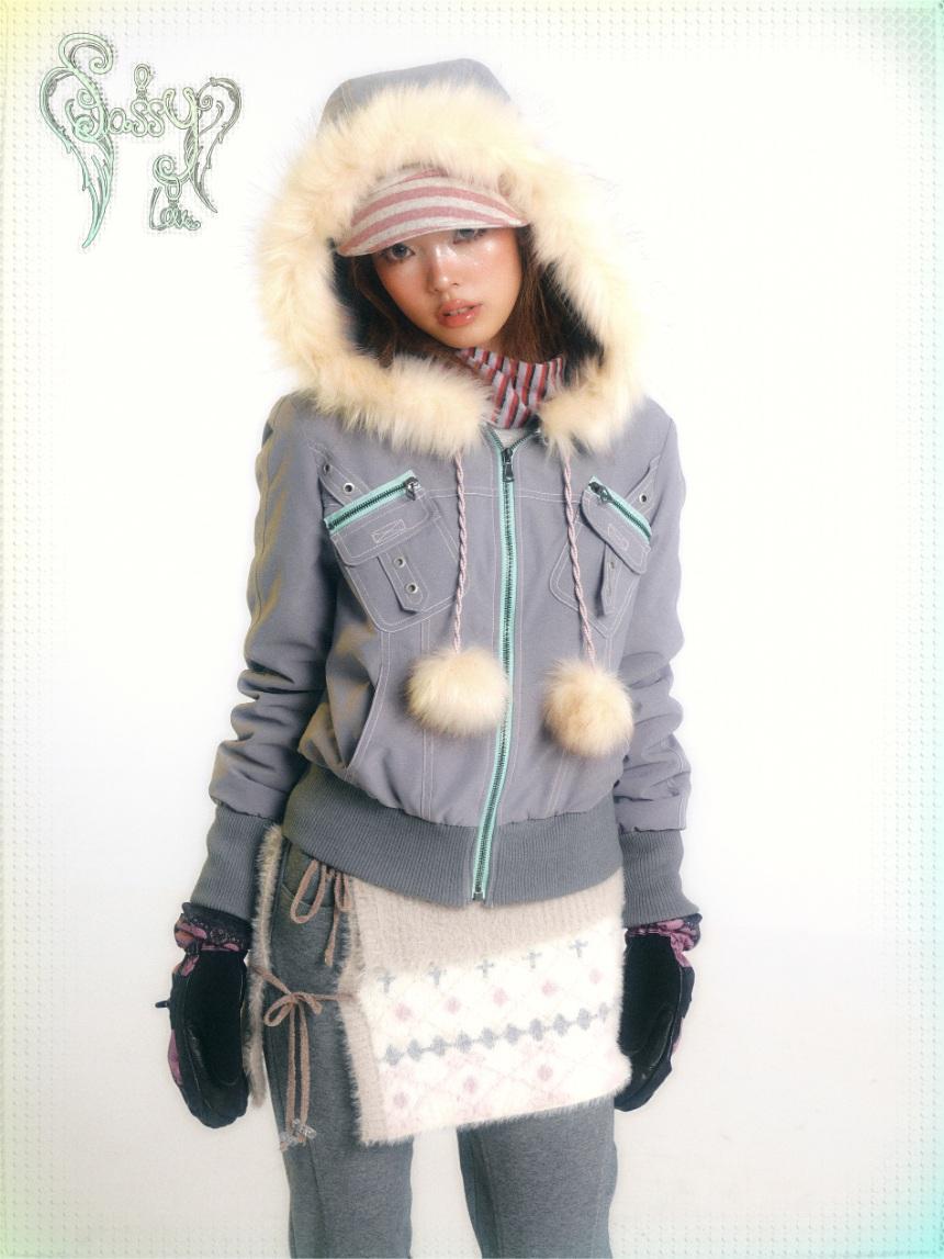 [예약 판매 10% Sale] SassyLove Topstitched Pocket Air Short Cotton Jacket