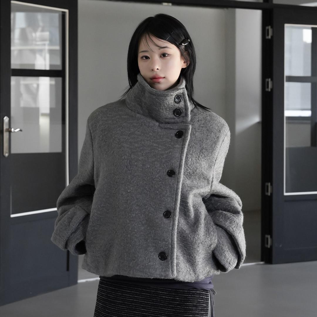 텔리버 알파카 누빔 코트