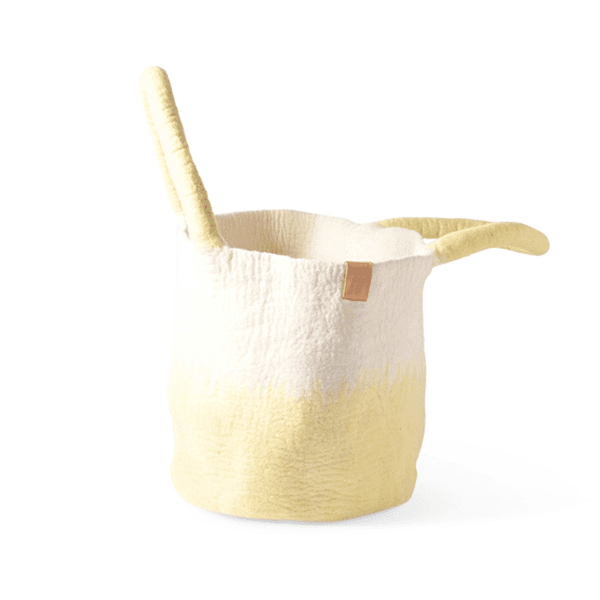 AVEVA, WOOL BASKET, large, lemon