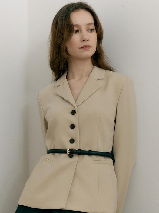 [Drama Signature] Slim Button Blazer_2color