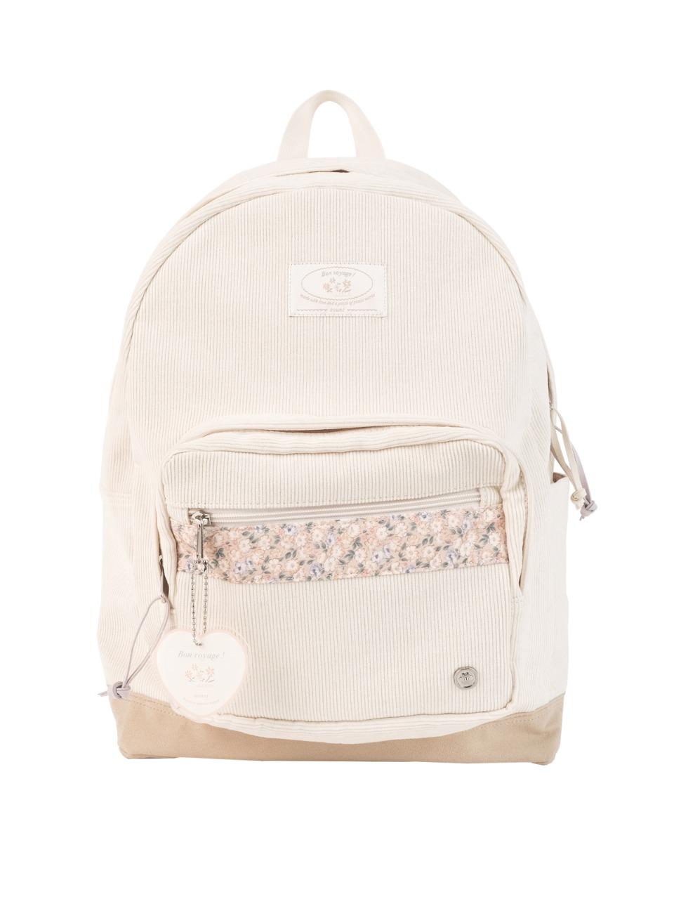 Bon voyage backpack - corduroy ivory