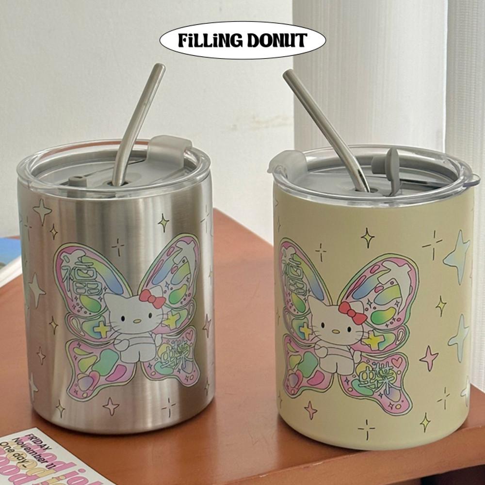 필링도넛 키티 스테인리스 보온컵 텀블러 (+빨대 증정)