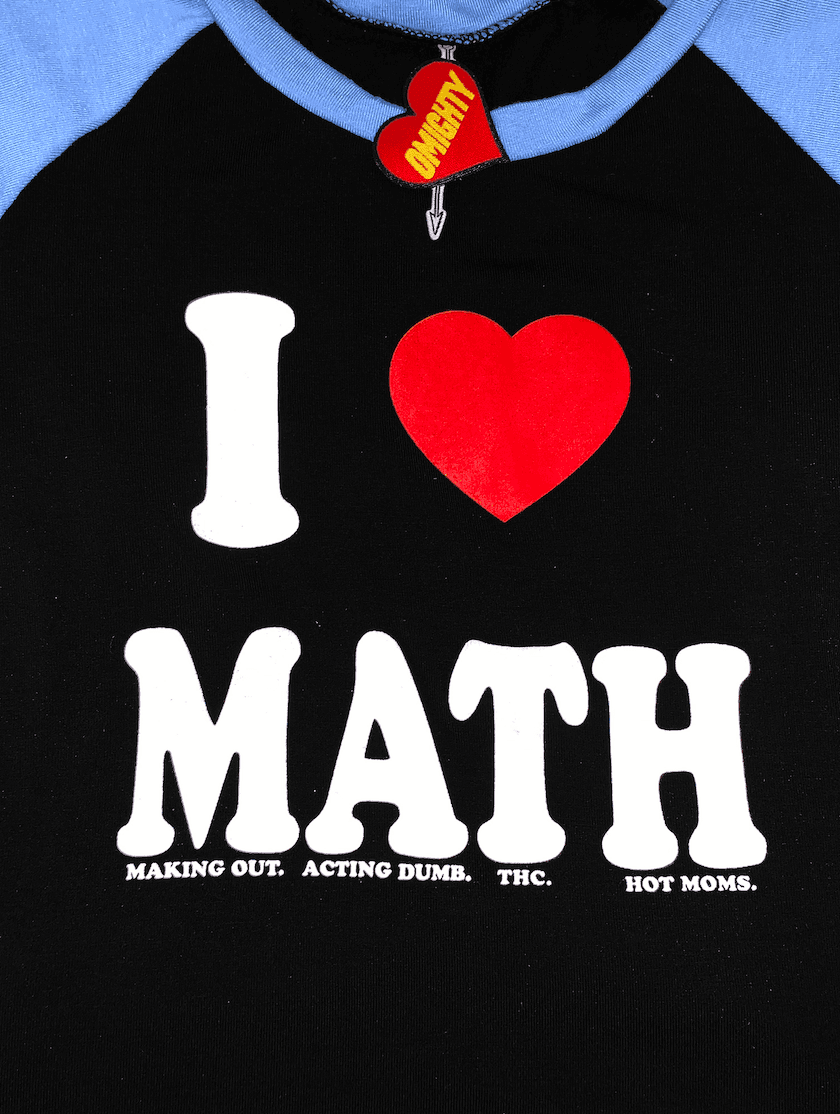 I LOVE MATH BABY TEE IN BLACK