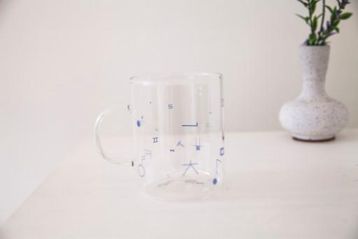 한글 패턴 내열 유리머그(300ml)