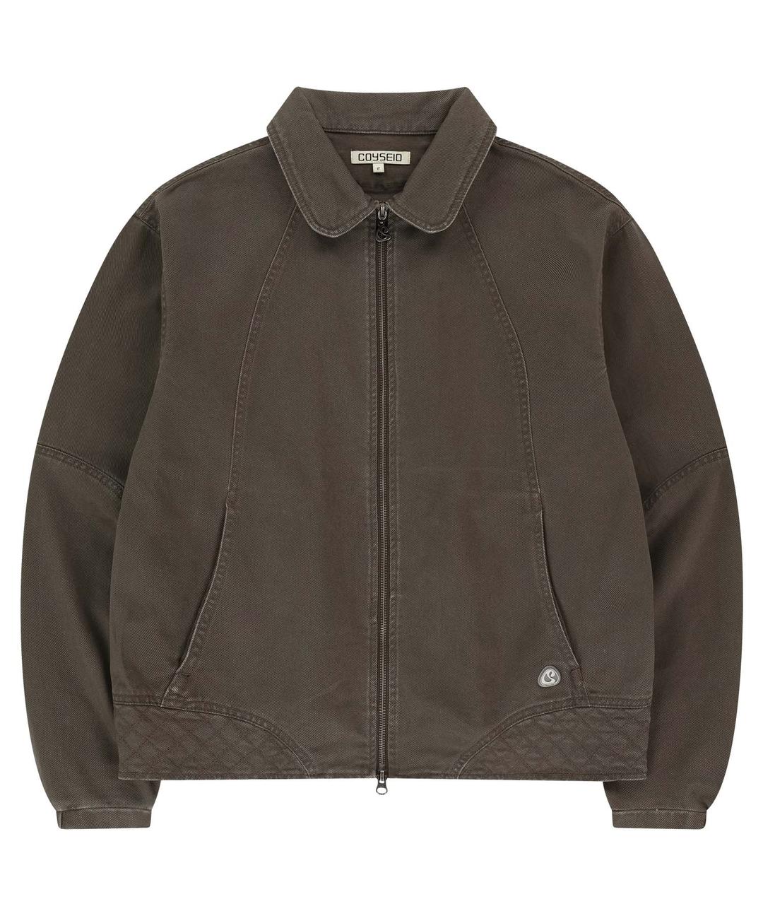 ROUND COLLAR STITCH JACKET COCOA
