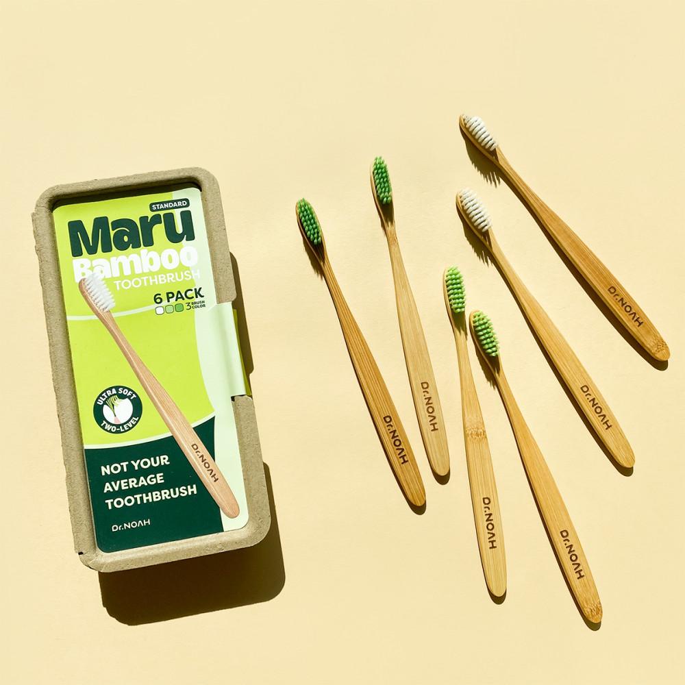 닥터노아 스탠다드 콤팩트 대나무 칫솔 6개입