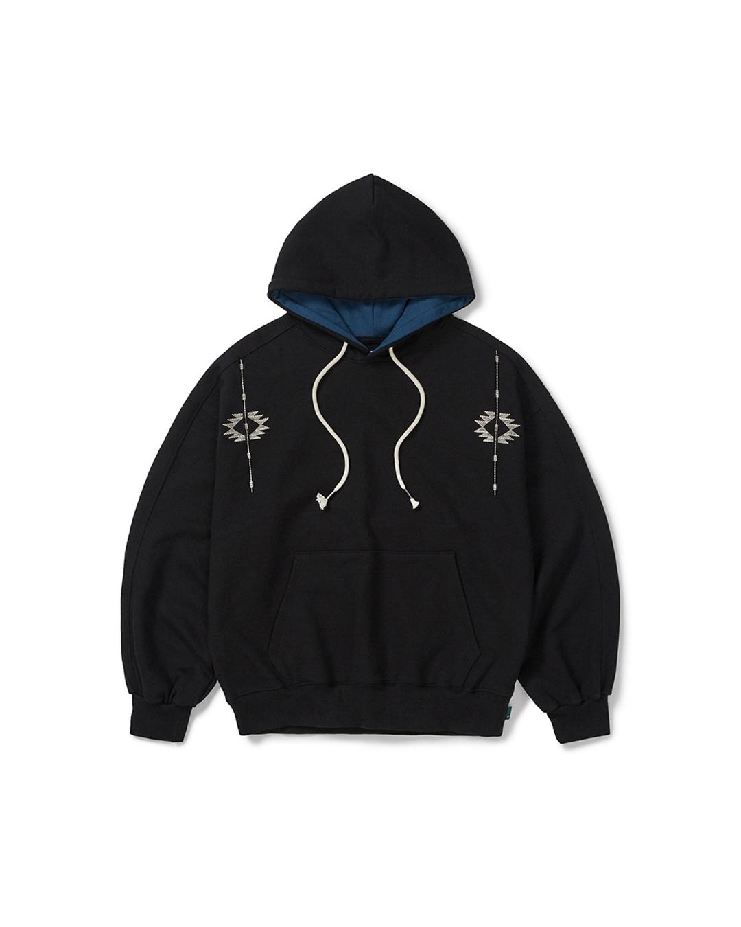 [예약 배송] Chimayo stitch hoodie / Black