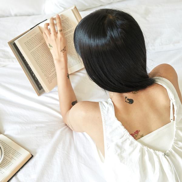 민화 타투스티커_남계우필호접도