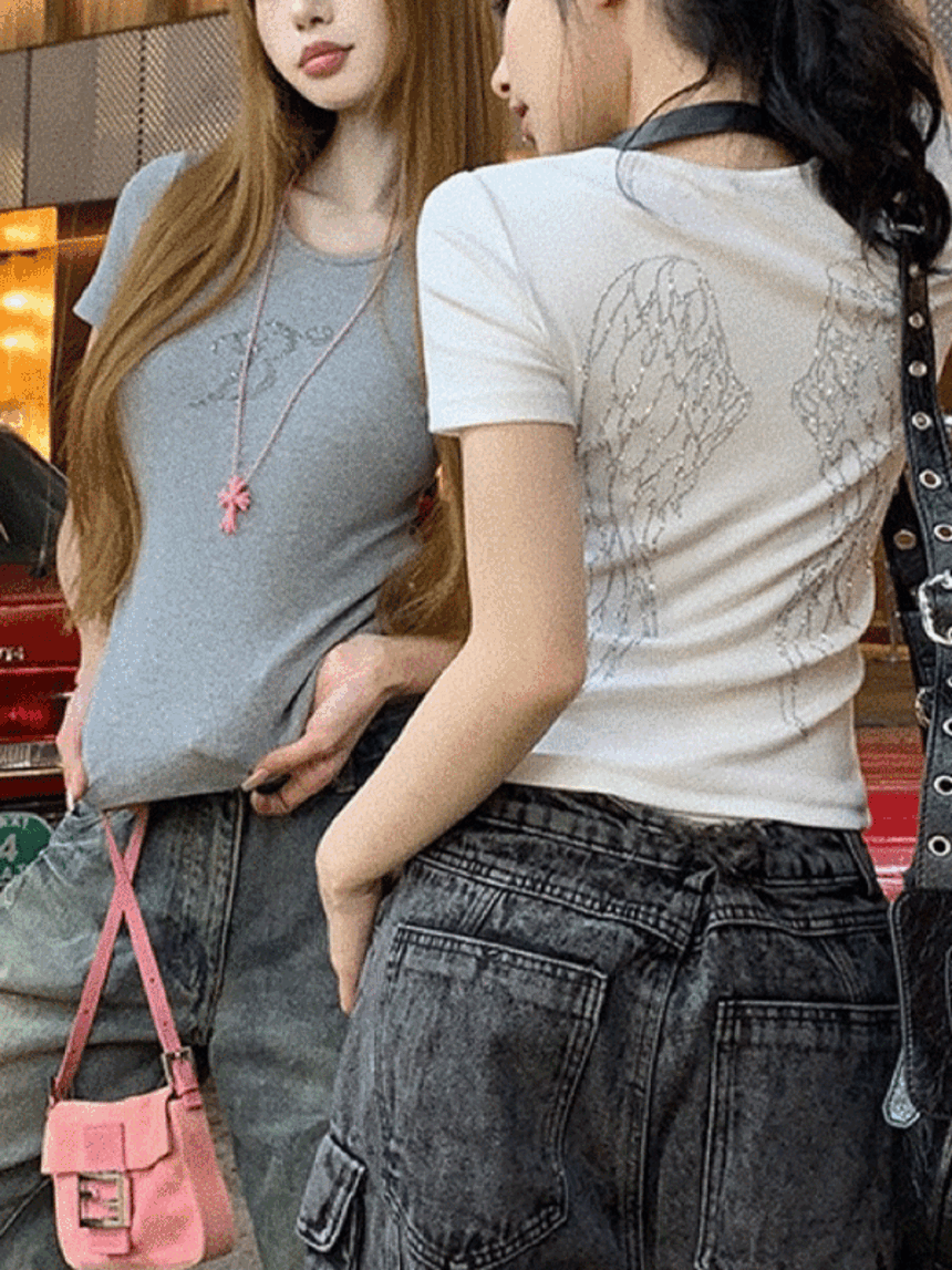 Angel stud tee