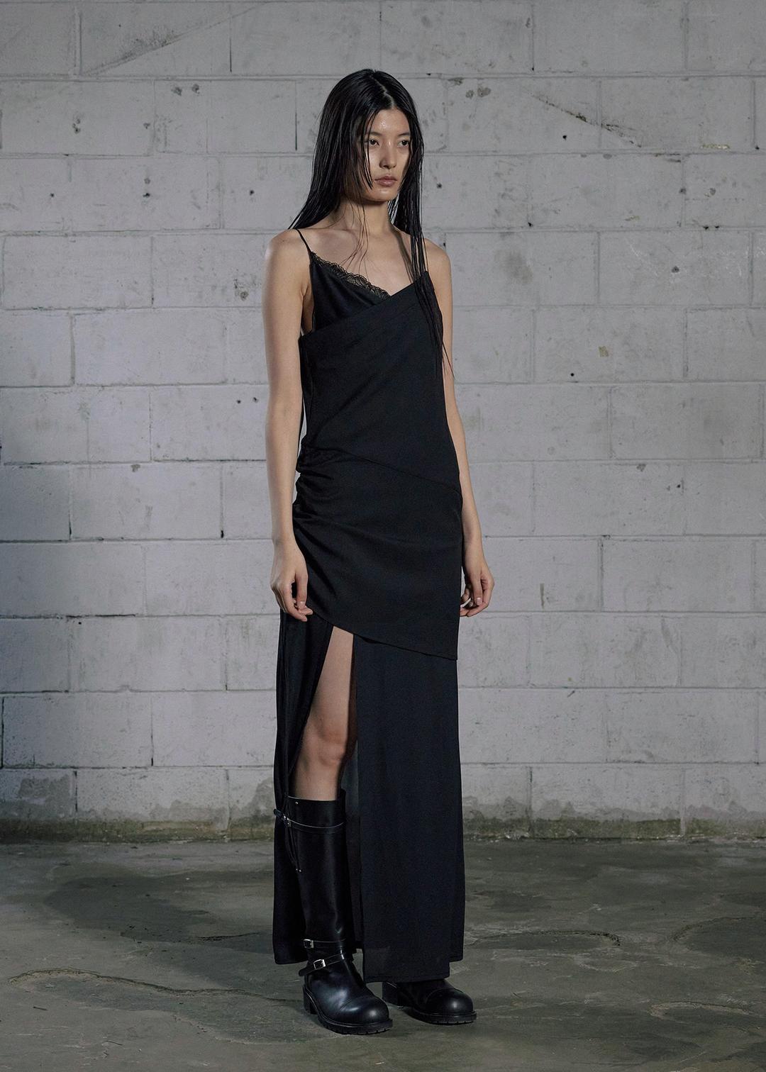 [2ND] ECLIPSE TWISTED MAXI DRESS, BLACK