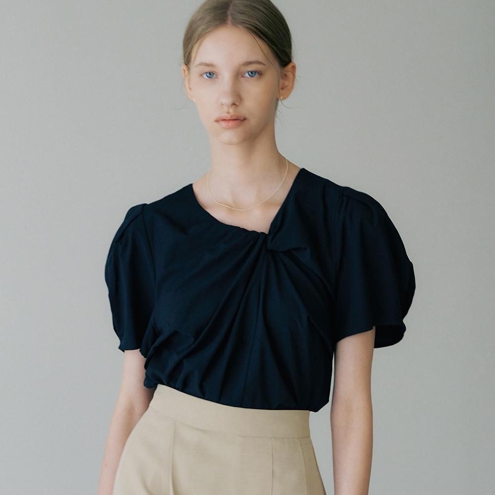 comos 836 neck twisted puff blouse (3color)