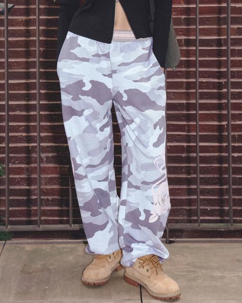 EMBLEM PRINTING JOGGER PANTS CAMO